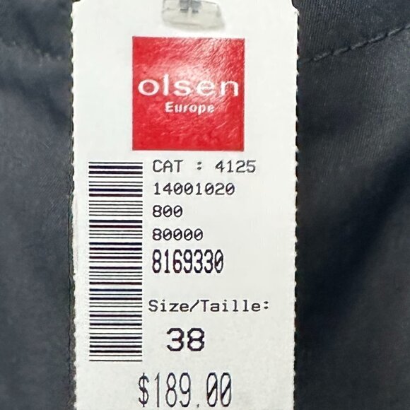 NWT - Olsen Lisa Pants - Size 38 Black - Picture 5 of 13